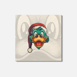 Unbranded Christmas Duck Mascot Animal 4'' X 4'' Square Wooden Coaster