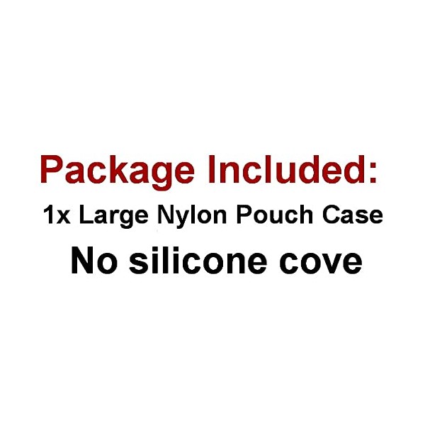 (L-V2BK) Premium Large Nylon Pouch Case with Belt Clip for Freestyle Libre & Freestyle Libre 2 with Protective Cover