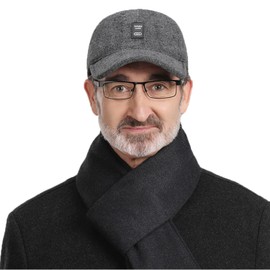 Clape Unisex Winter Caps Baseball Cap Hat with Foldable Earflap Woolen Dad Hat Outdoor Thermal Warm Cap Old School Style Trucker Hat