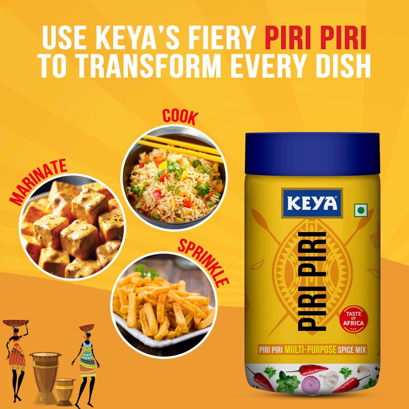Keya Piri Piri Seasoning 90 grams - Vegetarian, India -
