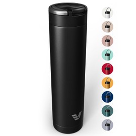 Ever Vessel Super Maxi Stainless Steel Water Bottle 36oz - Double wall vacuum insulated | Integrated carry handle | leak proof flip top lid | Lightweight & stylish (Black Sand)