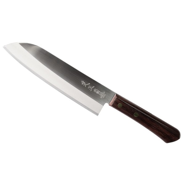 Suehiro Knife, Echizen Takefu Knife, Shibamasa Santoku Knife, Clad, Rose Pattern, 6.7 inches (170 mm), Made in Japan, 127821, Total Length 11.6 x Width 1.8 x Handle Thickness 0.6 inches (29.5 x 4.5 x