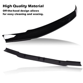 CRODESSIGN Hood Deflector Bug Shield Black Compatible with 2017 Ford F250/350/450/ 550 Super Duty HC3Z-16C900-A