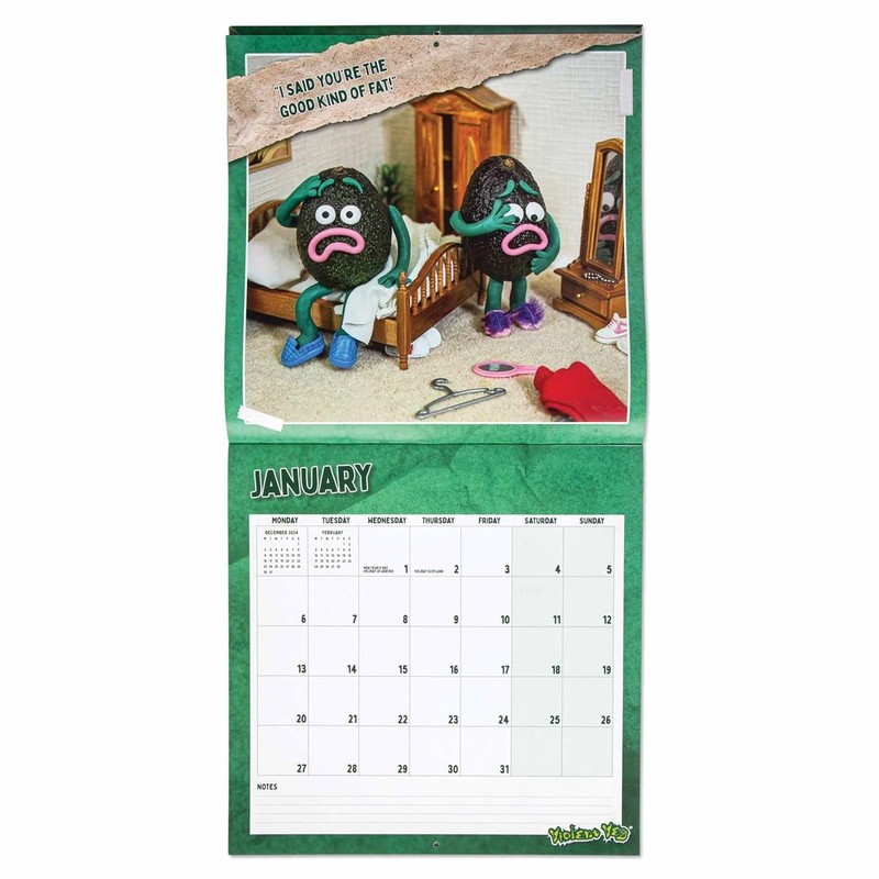 Violent Veg 2025 Square Wall Calendar