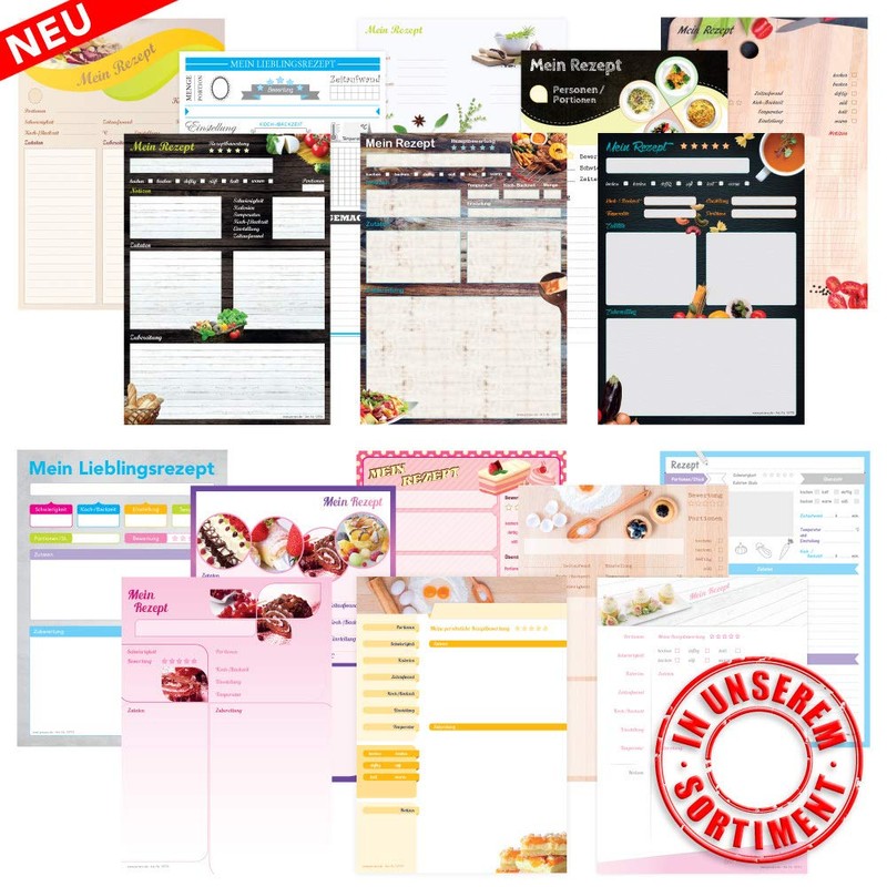 PRICARO Recipe Folder with Recipe Pad "Fresh Vegetables" A4