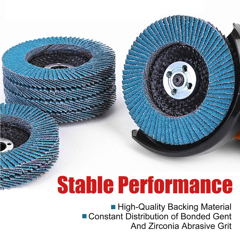 EZARC Flap Discs 80 Grit, 4 1/2 x 7/8-Inch Flap