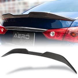 AeroBon Real Carbon Fiber Trunk Spoiler Compatible with 2014-2024 Infiniti Q50 Q50S Rear Spoiler (MP Style) Motorsport Performance