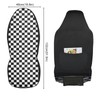 2PC Car Seat Covers Black White Checkered Pattern Front Seats