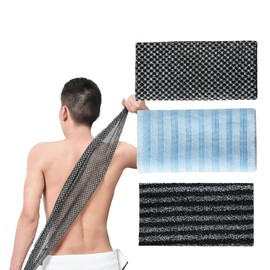 Katyjun Pack of 3 exfoliating shower towel, Japanese, back scrubber for shower, back scrubber for shower