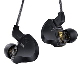 Denash Professional in Ear Monitor Headphones, 10mm Dynamic Driver Wired Earbuds with Noise Isolation for Singers, Drummers, Studio Monitoring (A)