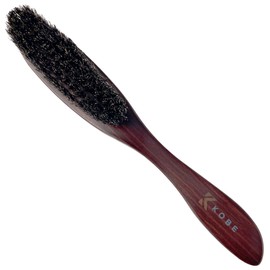Kobe Professional Men's Beard and Fade Brush - Men’s Boar Bristle Hair Brush/Beard Brush - For Fading & Moustache Styling (Capone)