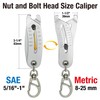 Tradespro Nut and Bolt Head Sizer, Gauge 5/16" - 1"