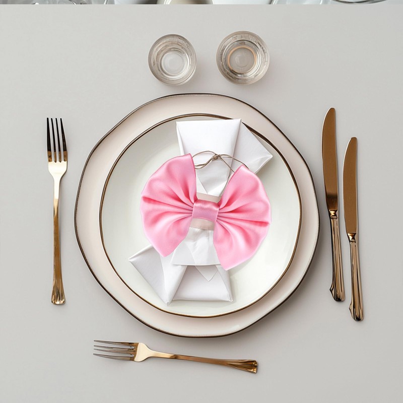 Twist Tie Bows (Rose Pink)