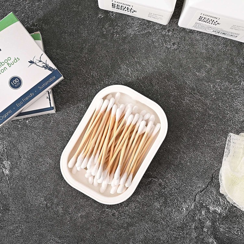 400 Premium Bamboo Cotton Buds | 100% Biodegradable and Plastic