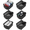 Yesdate Stackable Woven Plastic Storage Baskets, 6 Pack Container Tote