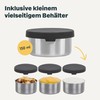 SILBERTHAL Brotdose Edelstahl mit Fächern – 1200ml Lunchbox Erwachsene –
