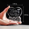 Crystal Paperweight Birthday Gift for Dad, Etched Father Sayings Presents