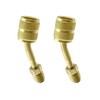 QWORK® 2 pieces R410a adapter, brass, 5/16 inch quick coupling