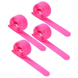 Reusable Cinch Straps,Luggage Straps 2" x 71", Multipurpose Strong Gripping Hook and Loop Securing Straps, Hot Pink