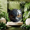 Luxury Black Cat Stone Sculpture, Elegant Home Decor & Gift