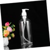 FELTECHELECTR 8set Refillable Pump Dispenser Transparent Liquid Bottles White Pump