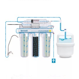 Ecosoft 5 Stage Reverse Osmosis Water Filter System, RO 100 GPD