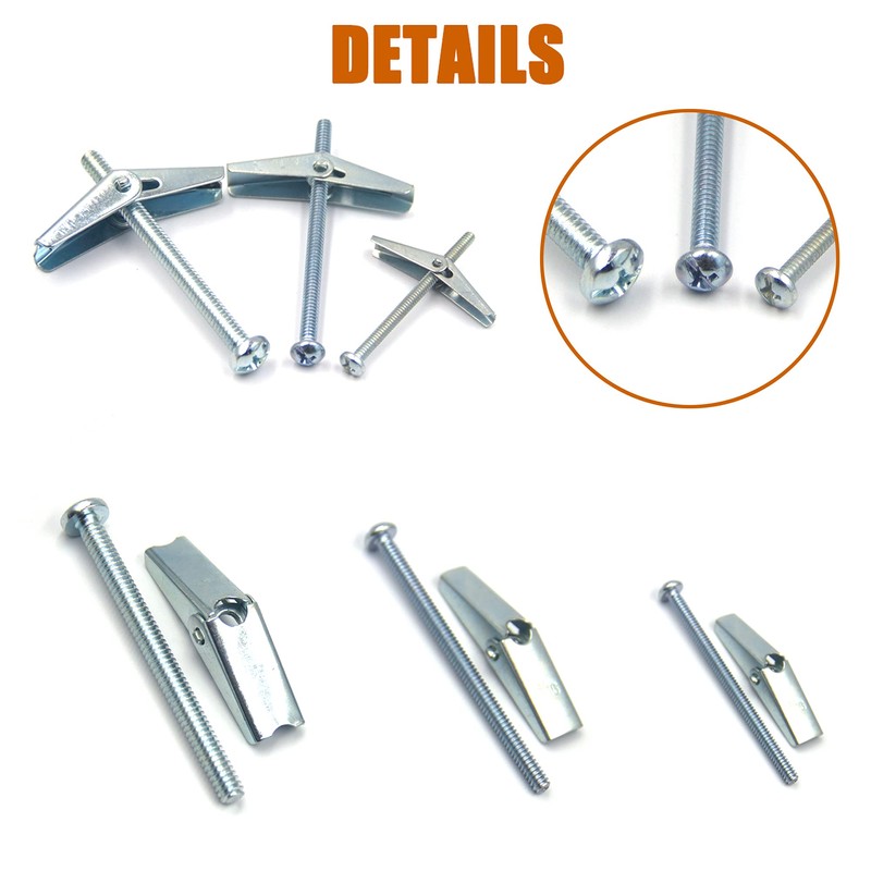 ISPINNER 24pcs Toggle Bolt and Wing Nut Assortment Kit for