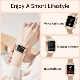 Colesma Smart Watch for Women with Bluetooth Call, Fitness Tracker, Women's Smartwatch for Android iOS, 1.59 Inch Smartwatch with Blood Pressure Heart Rate SpO2