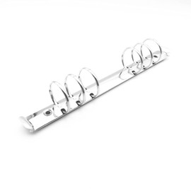 Julyun 2pcs A5 Notebook 6-Hole Ring Binder Mechanisms 3cm Diameter Silver Color Metal Clip Ring Binder DIY Fill Paper Storage Folder Accessories