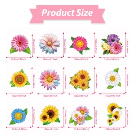 24 Pcs Sunflower & Butterfly Hanging Swirl Decorations, Perfect for Spring/Summer Parties, Easter, Mother's Day, Baby Showers, Weddings - Festive & Cheerful Home Decor