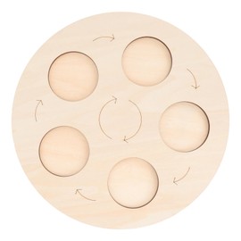 DOITOOL Life Growth Plate Tray for Animal Bicycles for Children Board for the Life Cycle of Animals Educational Fun Matching Game Tool Student Taste Wooden Game Made of Wood