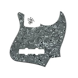 Dopro Jazz Bass J Bass Pickguard for USA/Mexican 4 String FD Jazz Bass Black / White Shell