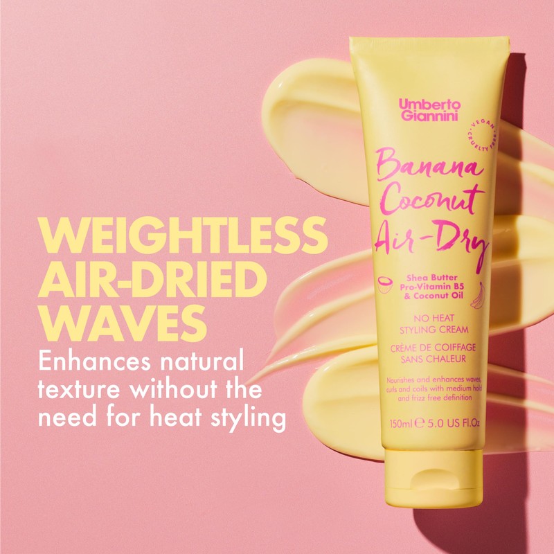 Umberto Giannini Banana Coconut Air Dry Cream 150ml - Weightless