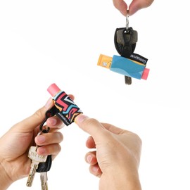 Homakover 6 Pack Compact Clip-On Chapstick Holder Premium Release Clip Neoprene Sleeve Lip Balm with Clip Fits Most Standard Lip Balm (Abstract Painting)