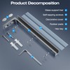 Heavy Duty Fixed Glass Clamp Support Bracket for Frameless Shower