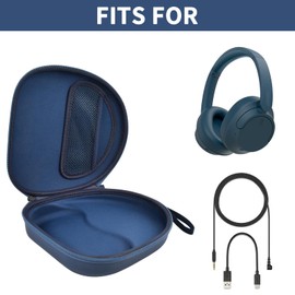 PAIYULE Tasche für Sony WH-CH720N/ für Sony WH-CH520 Kabelloser Bluetooth-Kopfhörer mit Noise Cancelling Over The Ear Headset, Tragetasche Organizer Reisetasche Tasche (nur Box) (Blau)