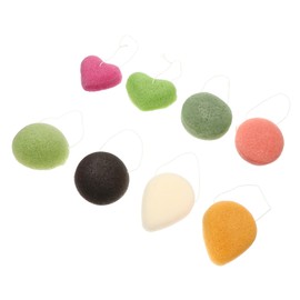 Baluue 8pcs Makeup Removal Sponge Gentle Facial Exfoliating Cleaning Puff for All Skin Types Random Color Variations for Travel and Daily Use Reusable and Safe for Pores