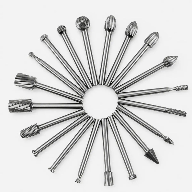 Fresa Madera Rotativa Carburo Mototool Juego 20 Piezas Acero Hss