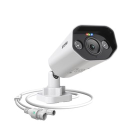 ZOSI 8MP Outdoor POE Surveillance Camera with 2-Way Audio, Colour Night Vision, Spotlight and Siren Warning, Works Only with Our PoE NVRs, C186