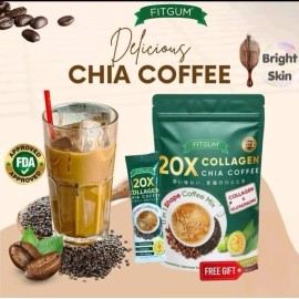Nature's Nutrition Fitgum 20x Collagen Chia Coffee