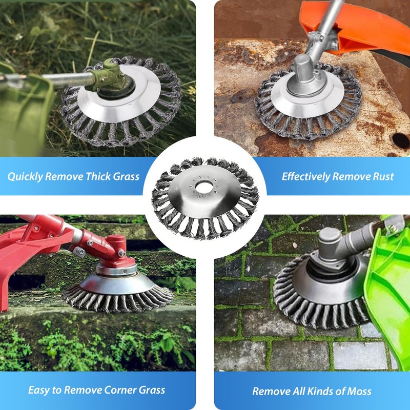 Darohz 6-Inch Universal Weed Brush Cutter Trimmer Head, Heavy Duty
