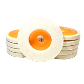 A'sTool Disc Sander Grinder Buff 10 Sheets 20 Replacement Wool Felt 3.9 inches (10 cm) General Purpose (10 Pieces of Normal Hair)