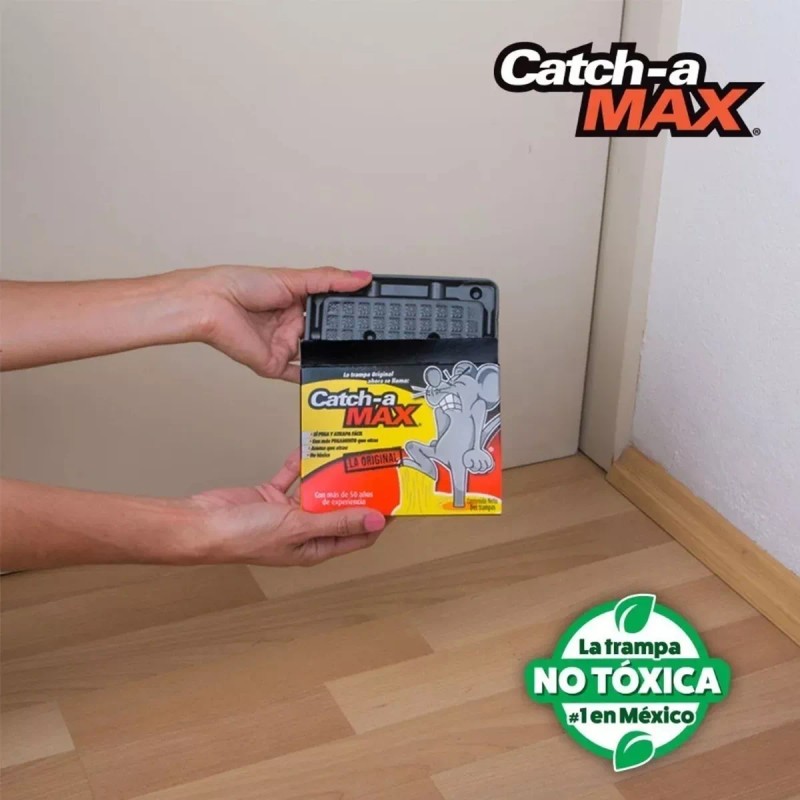 Catch-a Max Chico 12pz-2 Trampas C/u Pegamento Para Ratas