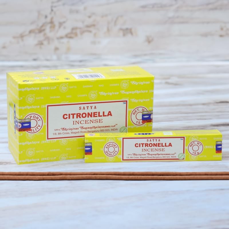 Satya Incense Sticks, 12 Packs x 15g, Citronella