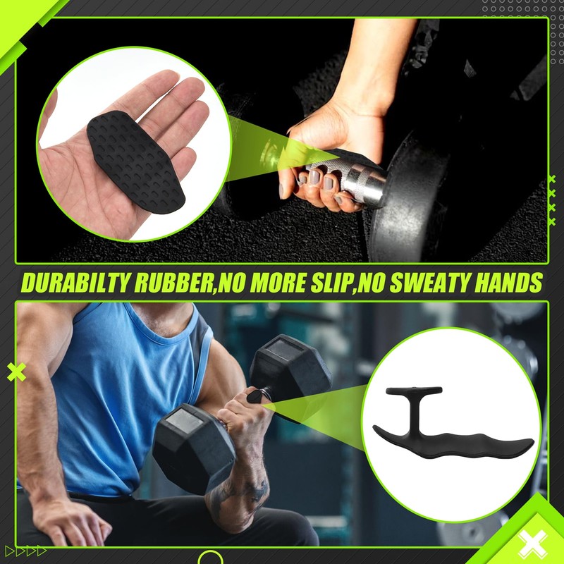 LTFIOON 1 Pair Anti Slip Workout Grips, Ergonomic Rubber Gym