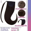 Hetto Real Hair Braid Extensions, Brown Ponytail Real Hair Extensions,