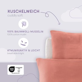 TRÄUMELAND – Musselin-Bettwäsche für Babys | Weiche Babybettwäsche aus 100% Baumwolle | Atmungsaktiv, Öko-Tex 100 zertifiziert, pflegeleicht  