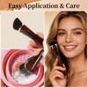ACMEBEAUTY Angled Foundation Brush for Liquid Cream Blending, Brown, 1Pcs