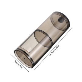 TOVINANNA Cotton Swab Organizer Portable Cotton Pad Storage with Lid Space Saving Design for Travel Home Stylish Black Canister for Makeup Bathroom Countertops