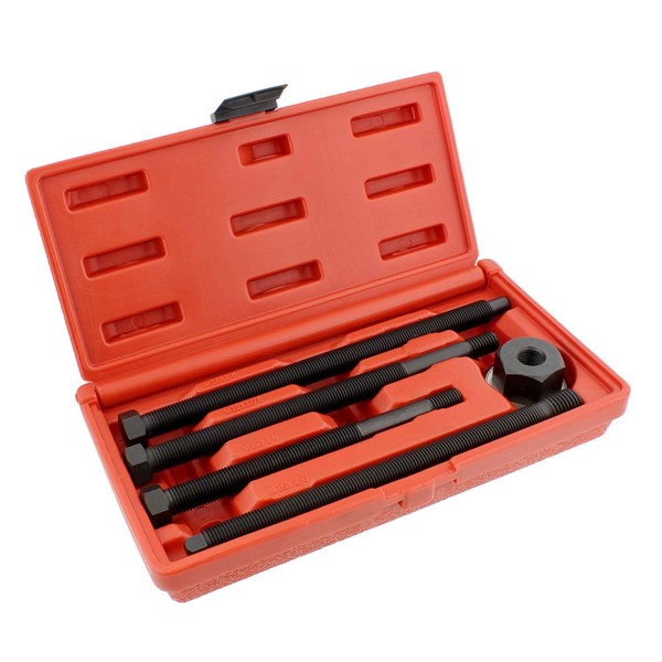 ABN Long Reach Harmonic Balancer Installer Kit – 5 Piece Harmonic Balancer Pulley Puller Set Damper Puller Kit